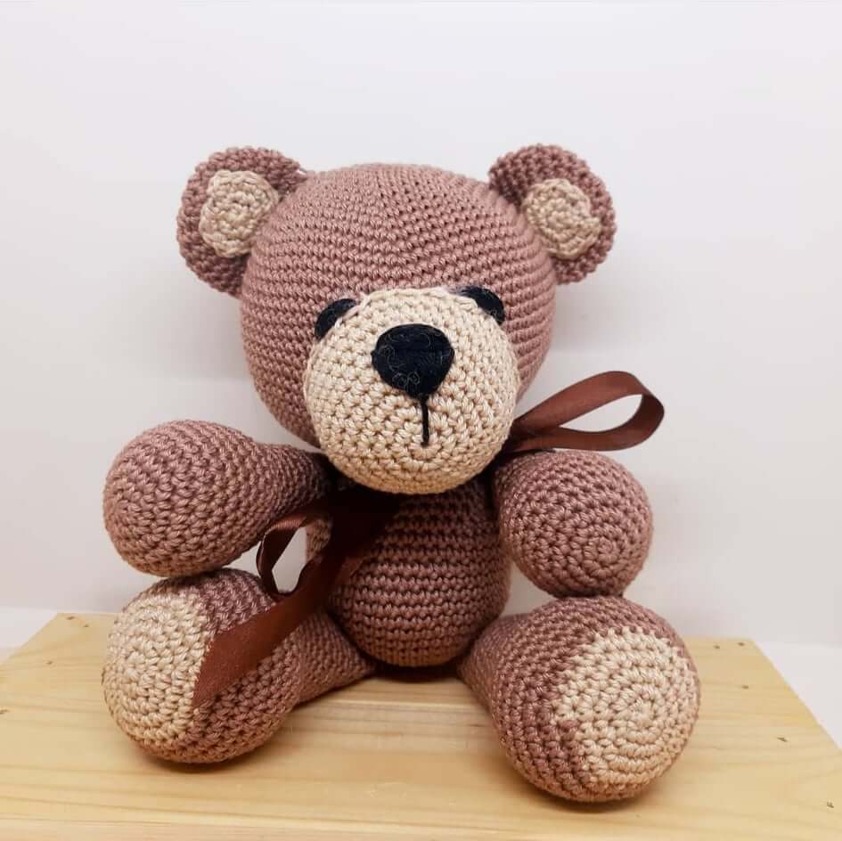 Pupazzo amigurumi orsetto – la steefaeto a man prodotti artigianali