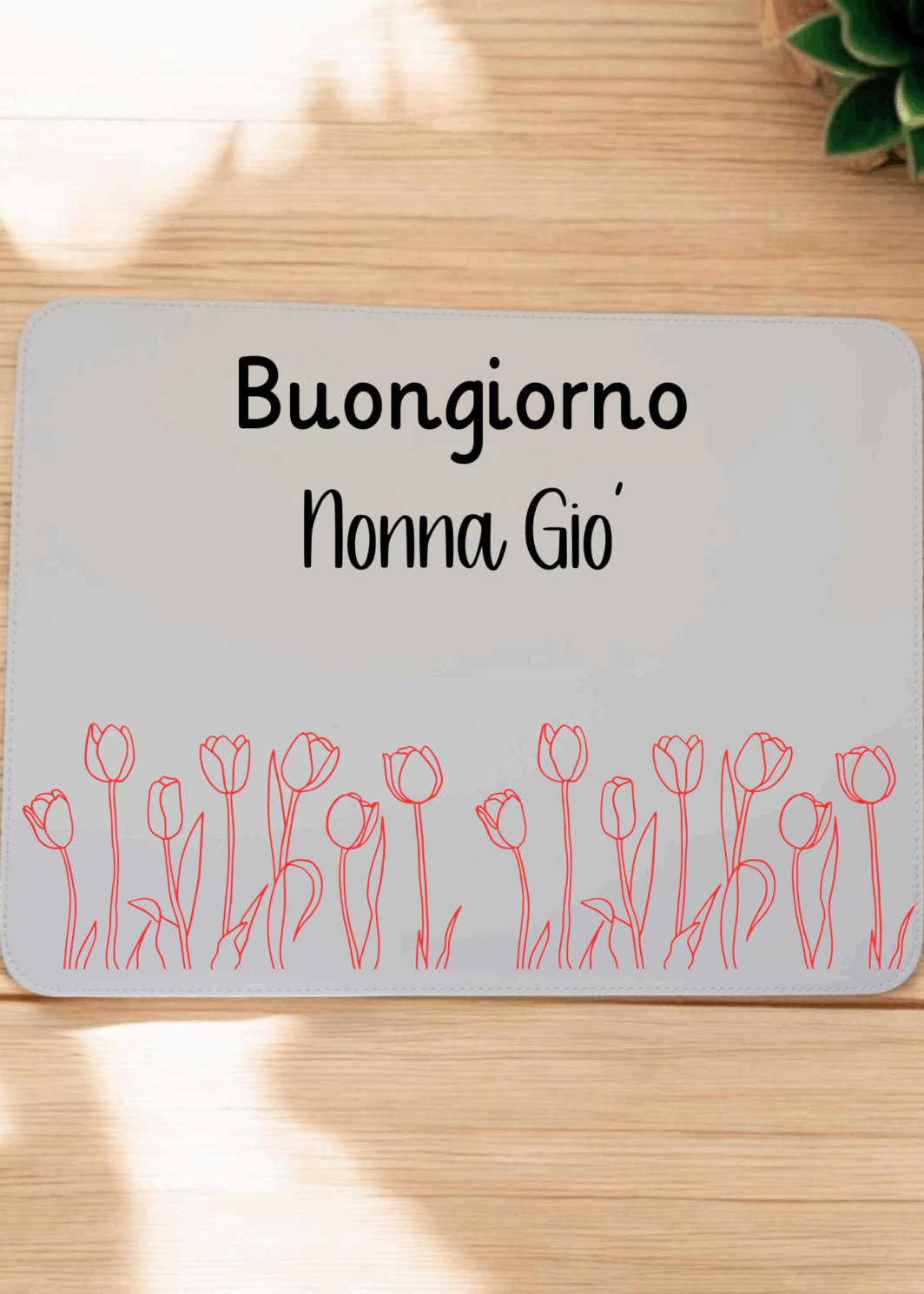 Tovaglietta personalizzata Nonni con fiori
